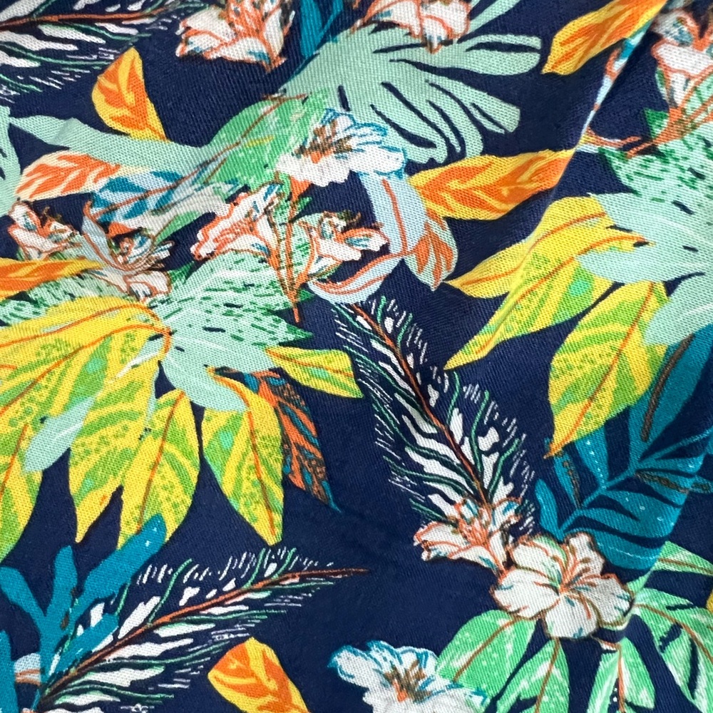 BeBop Tropical Leaf Print Romper - Picture 2 of 5